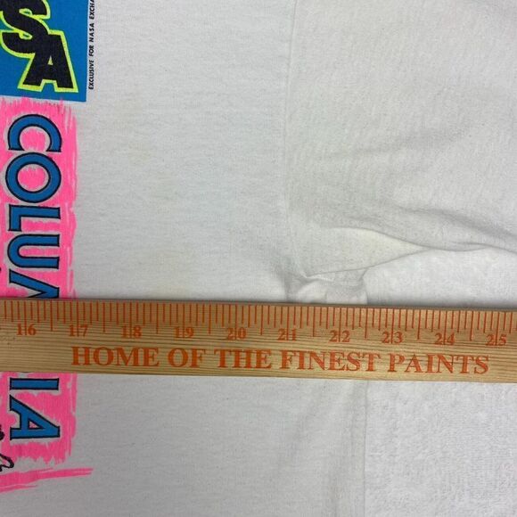 Vintage Hanes 90's Graphic Shirt Nasa Colorful Adult Extra Large Short Sleeve - Picture 12 of 15